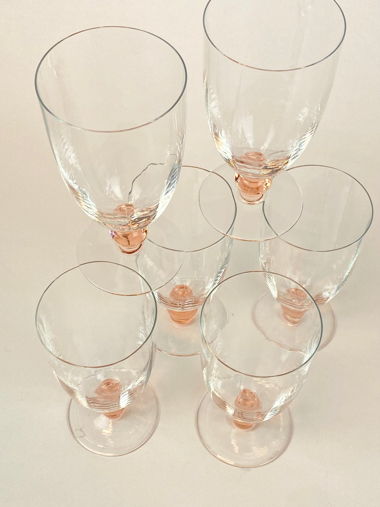 six wine/waterglasses