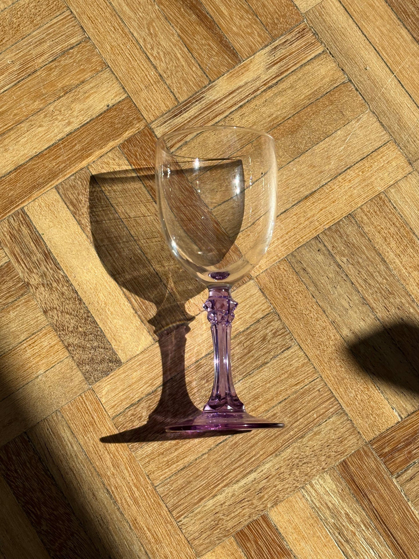 two alexandrite wineglasses