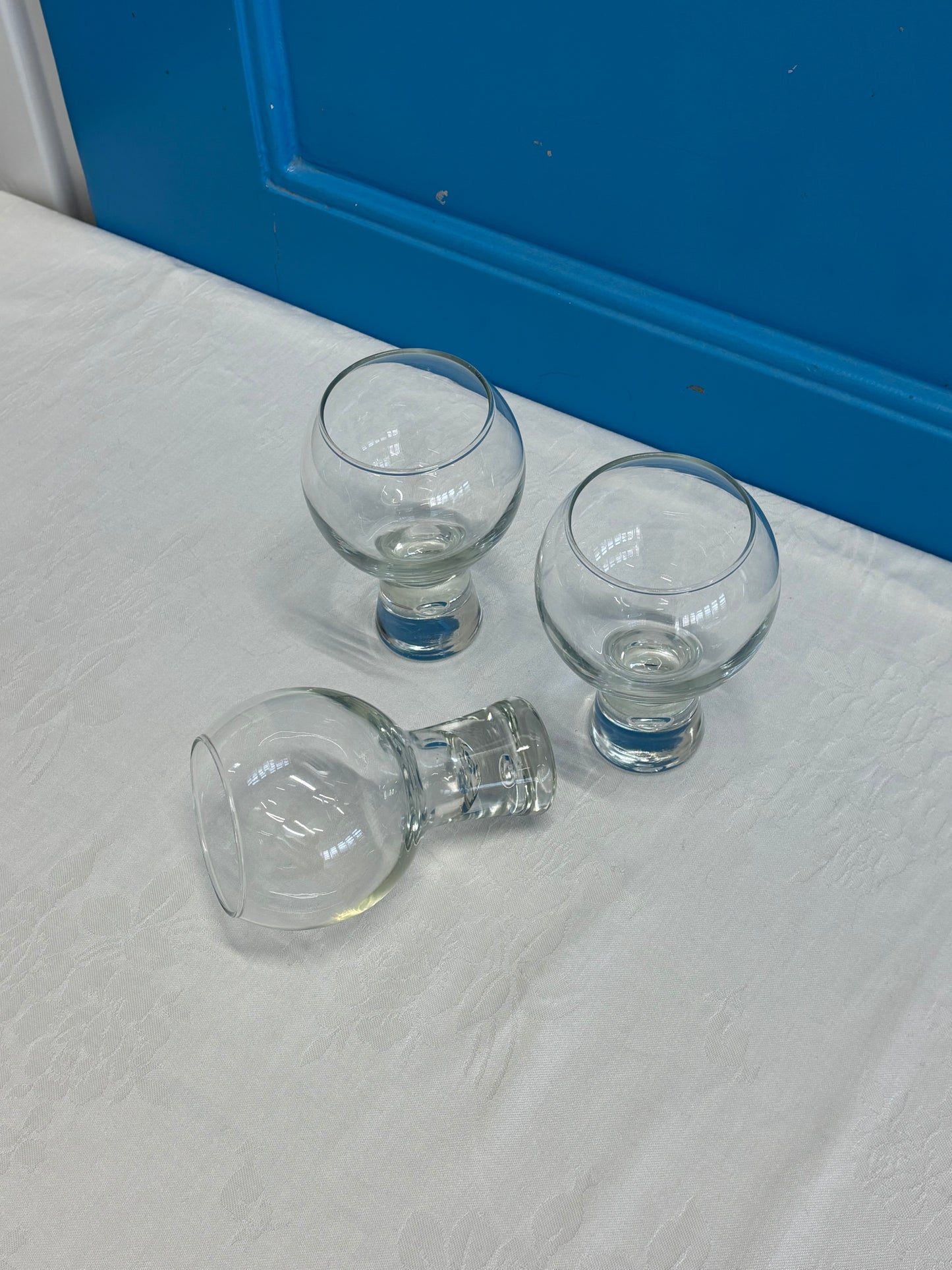 three cocktail glasses