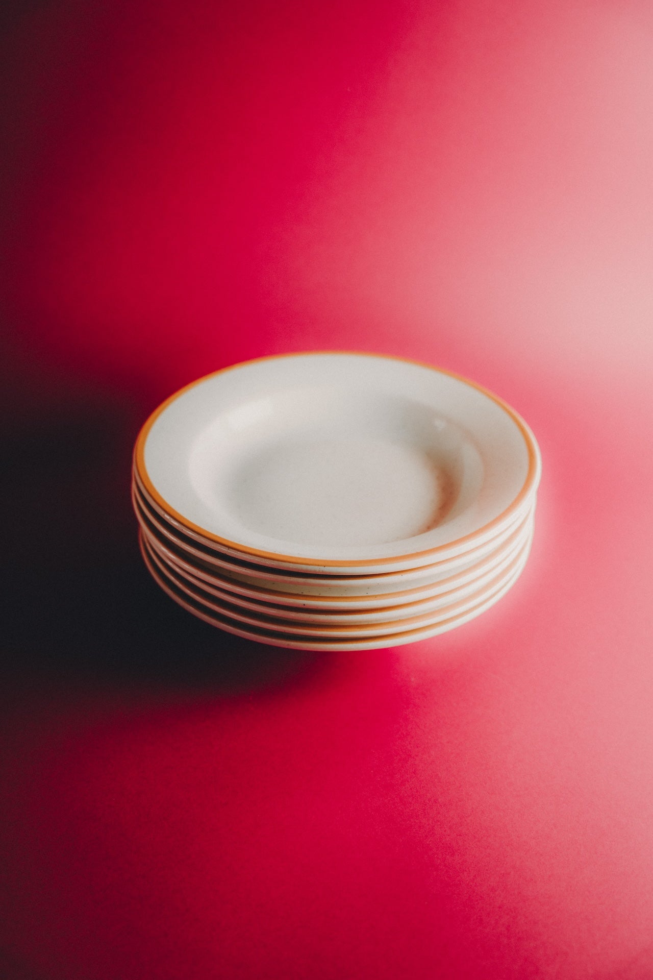 deep plates with ochre rim