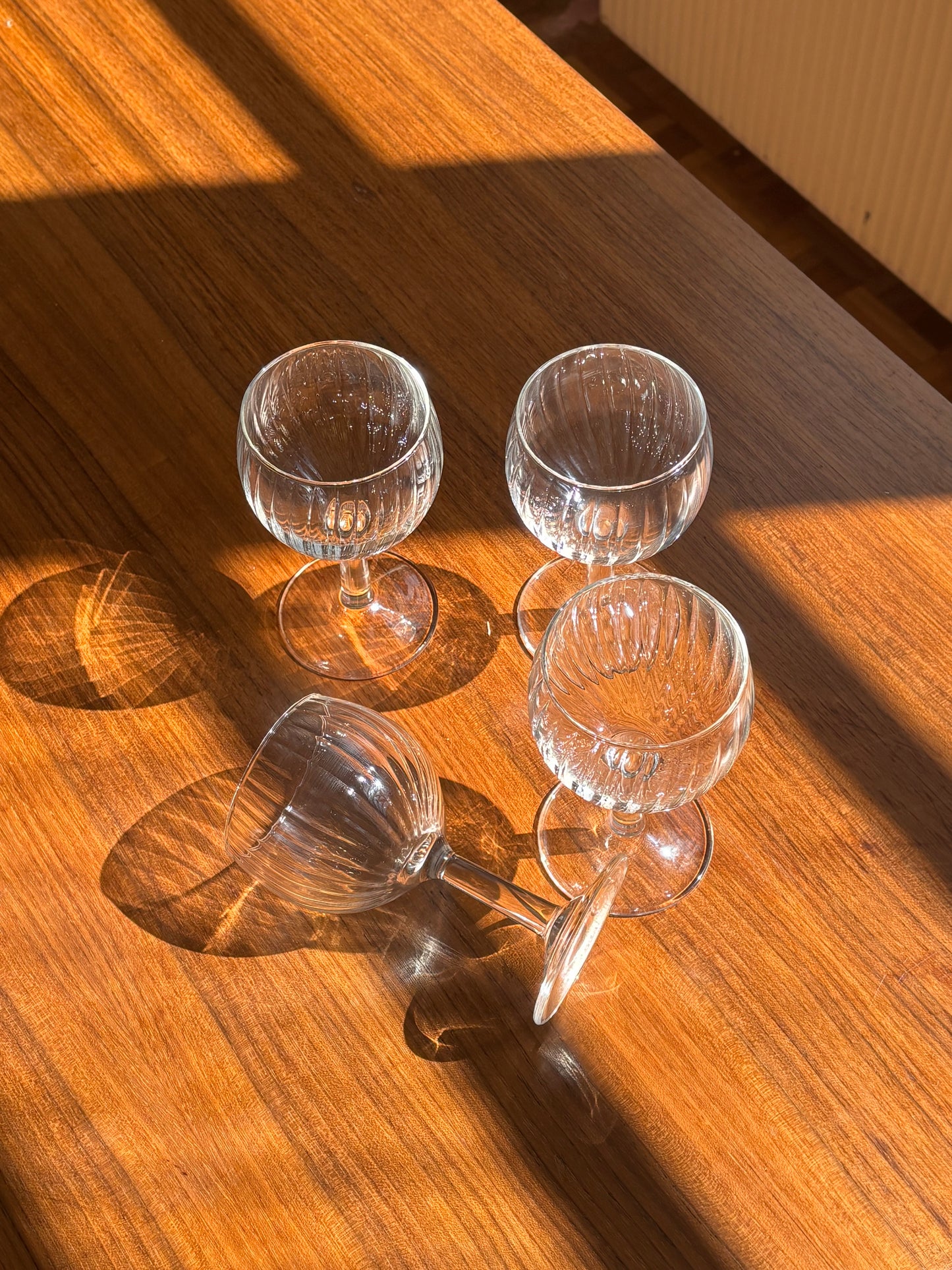 four wineglasses