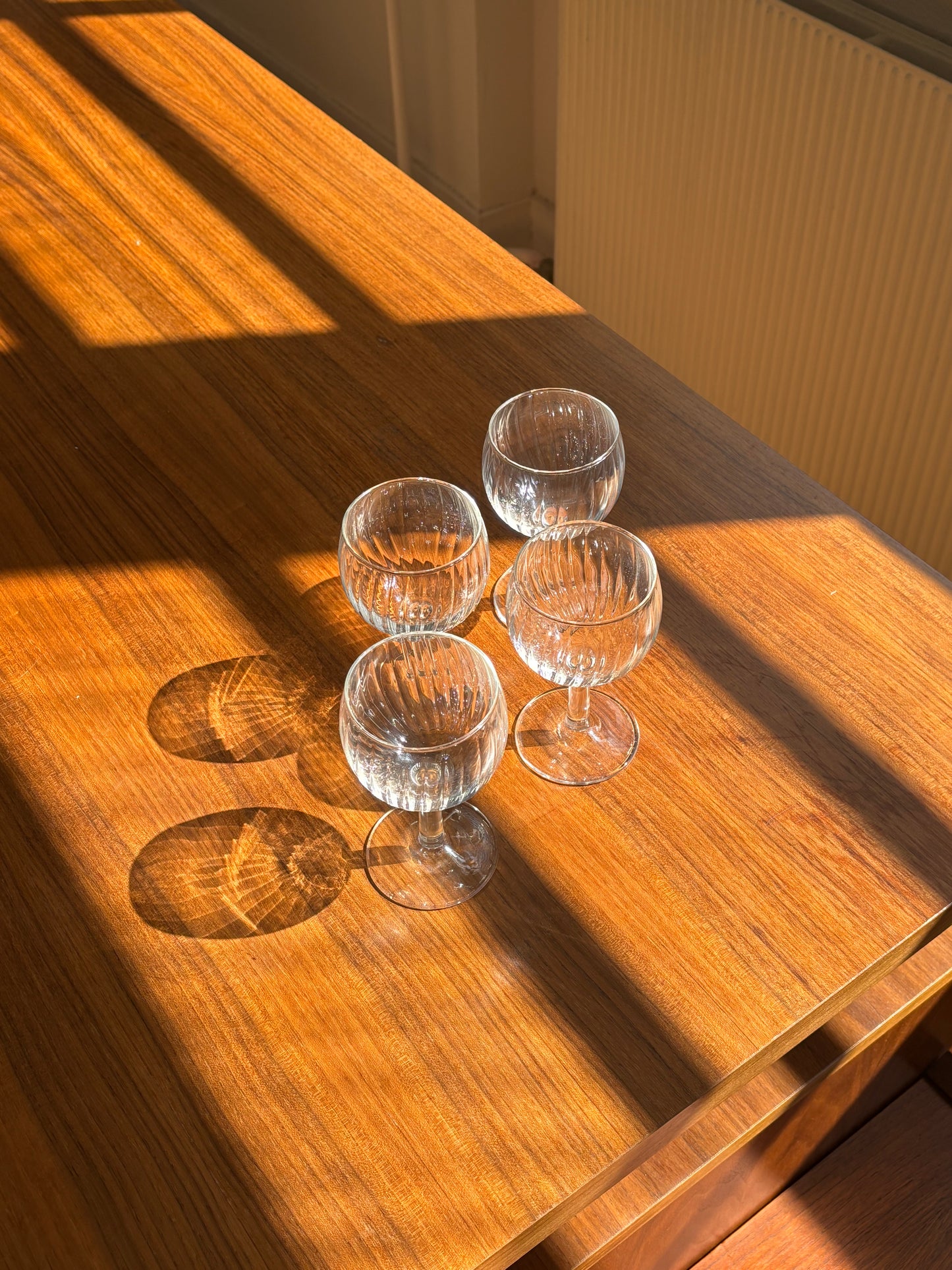 four wineglasses