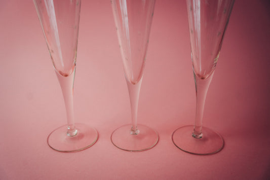 three engraved flutes
