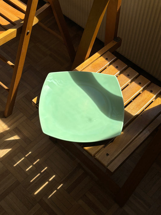 soft green serving dish