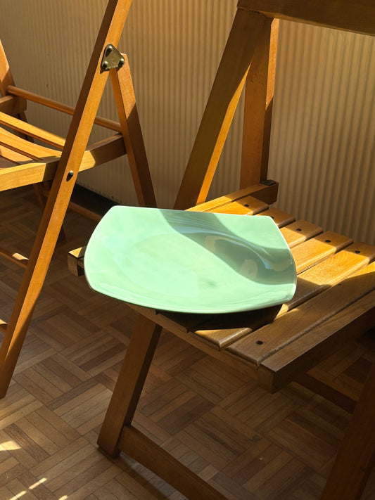 soft green serving dish