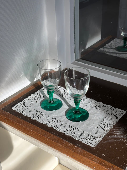two wineglasses