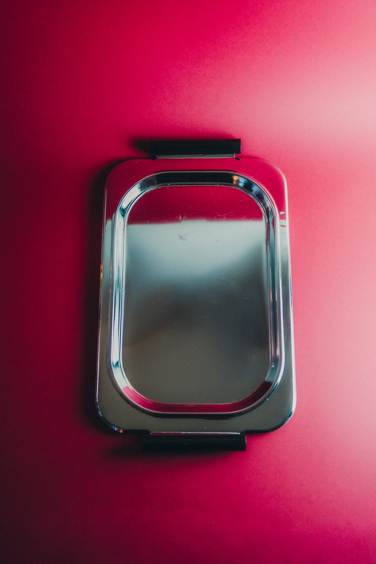 serving tray with black handles