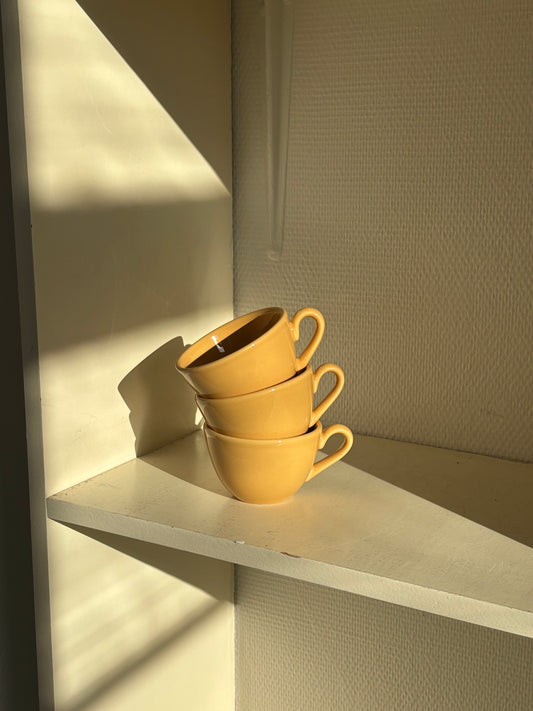 three coffee cups