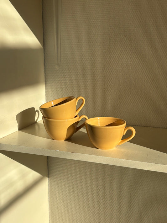 three coffee cups