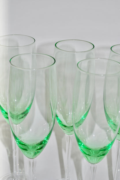 six green flutes