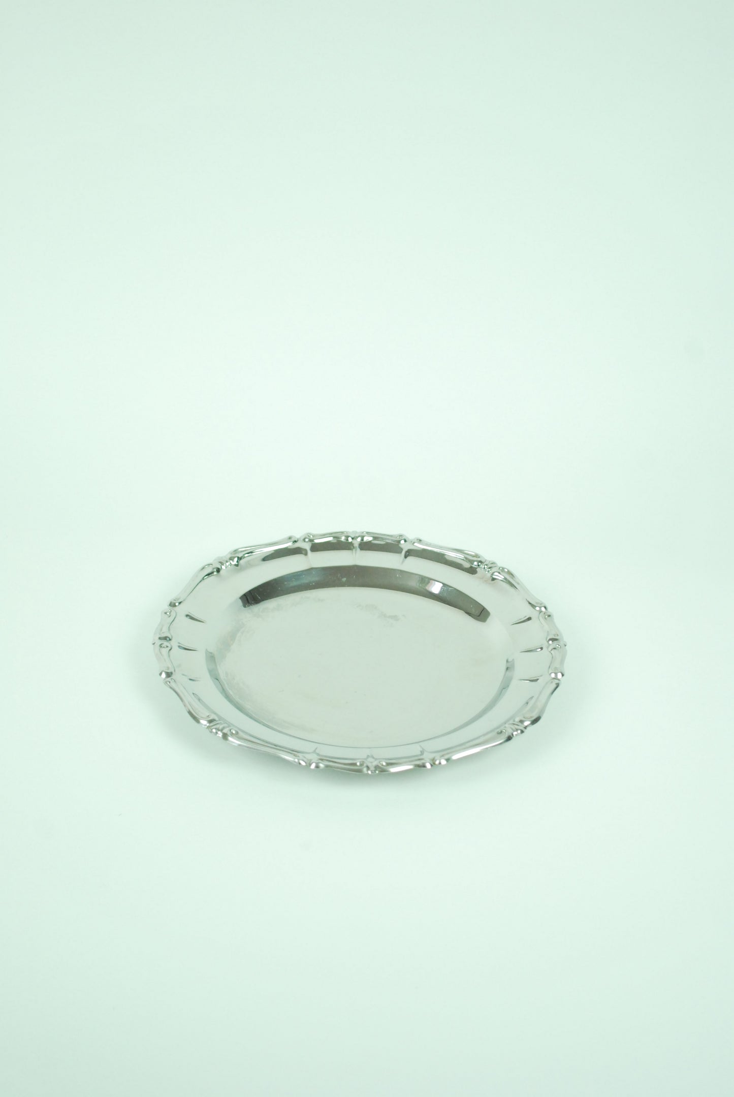 round silver dish