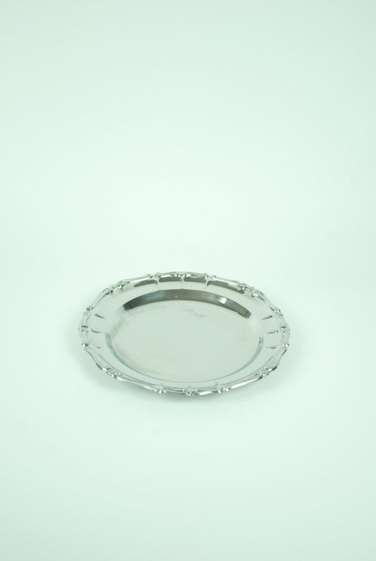 round silver dish