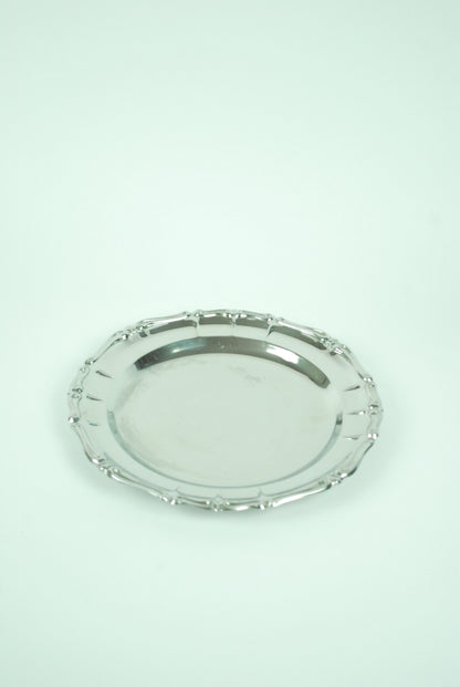 round silver dish