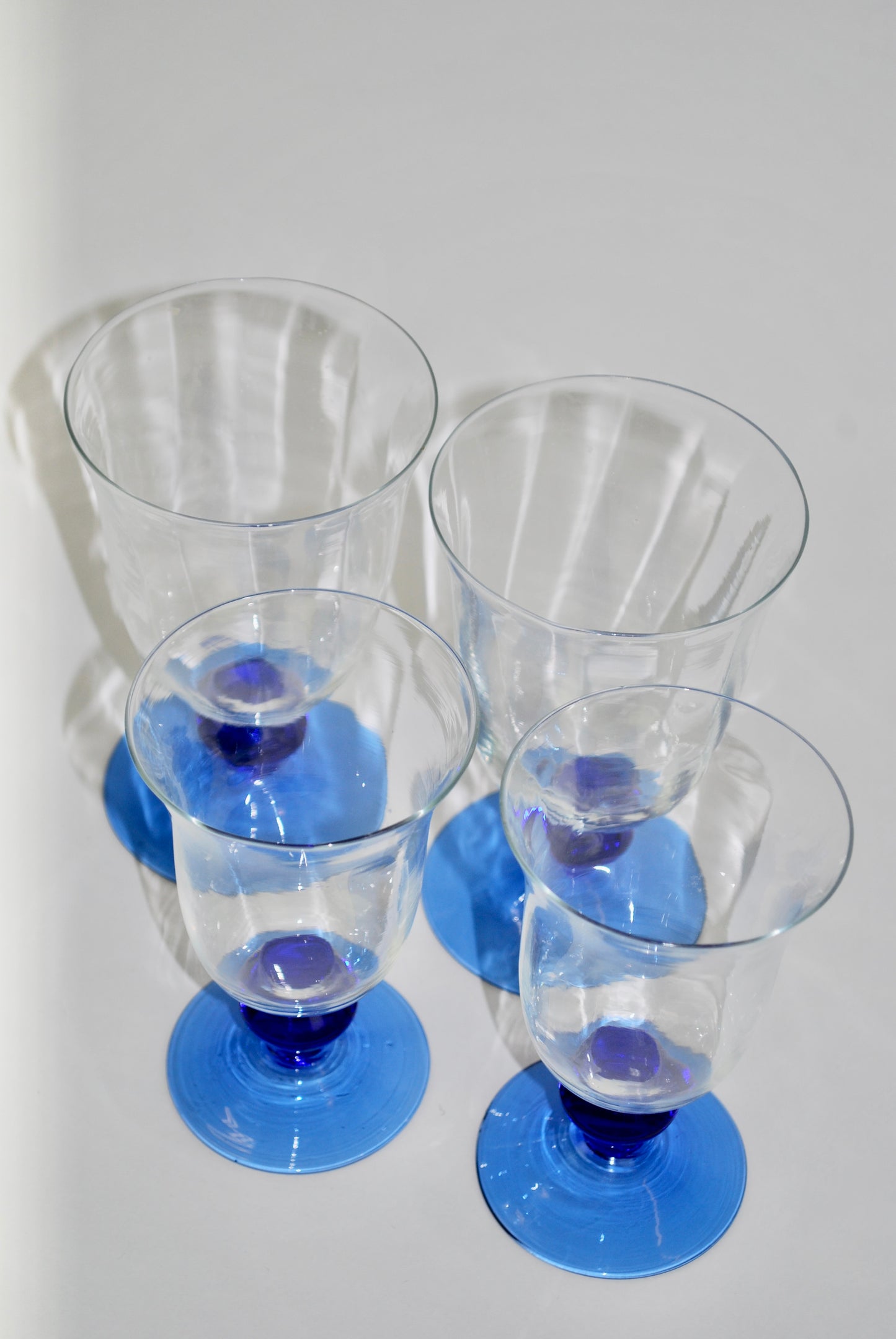 four faceted goblets