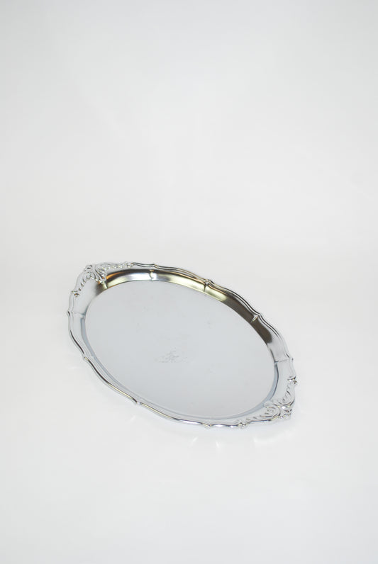 silver oval dish