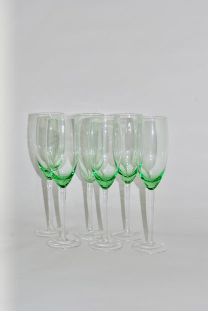 six green flutes