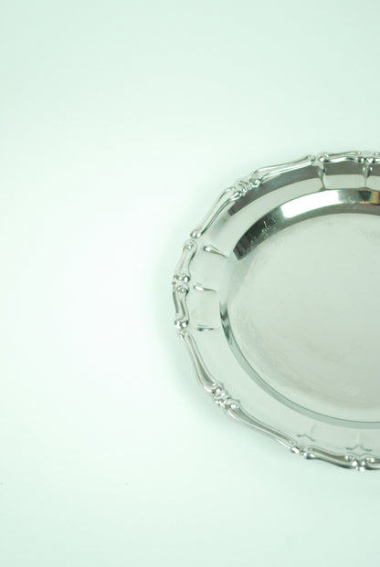 round silver dish