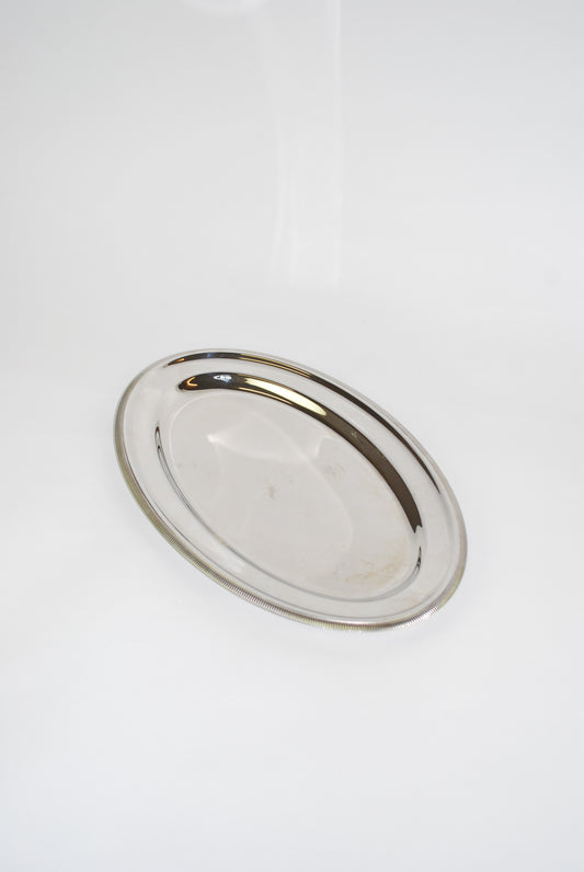 silver oval dish