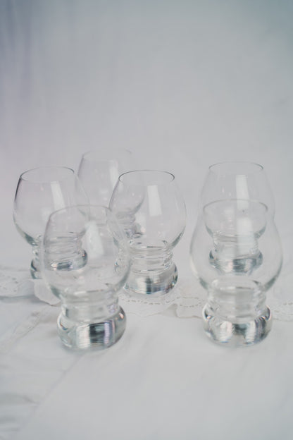 six space age glasses
