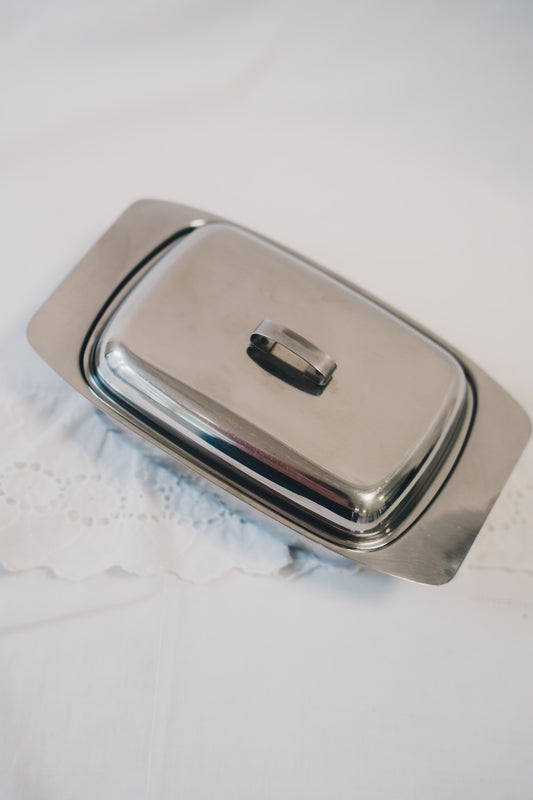 stainless steel butter dish
