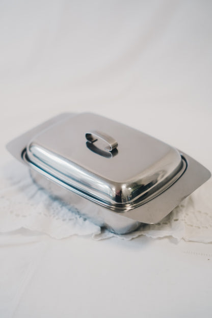 stainless steel butter dish