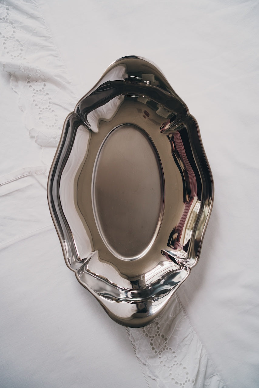 elegant stainless steel dish