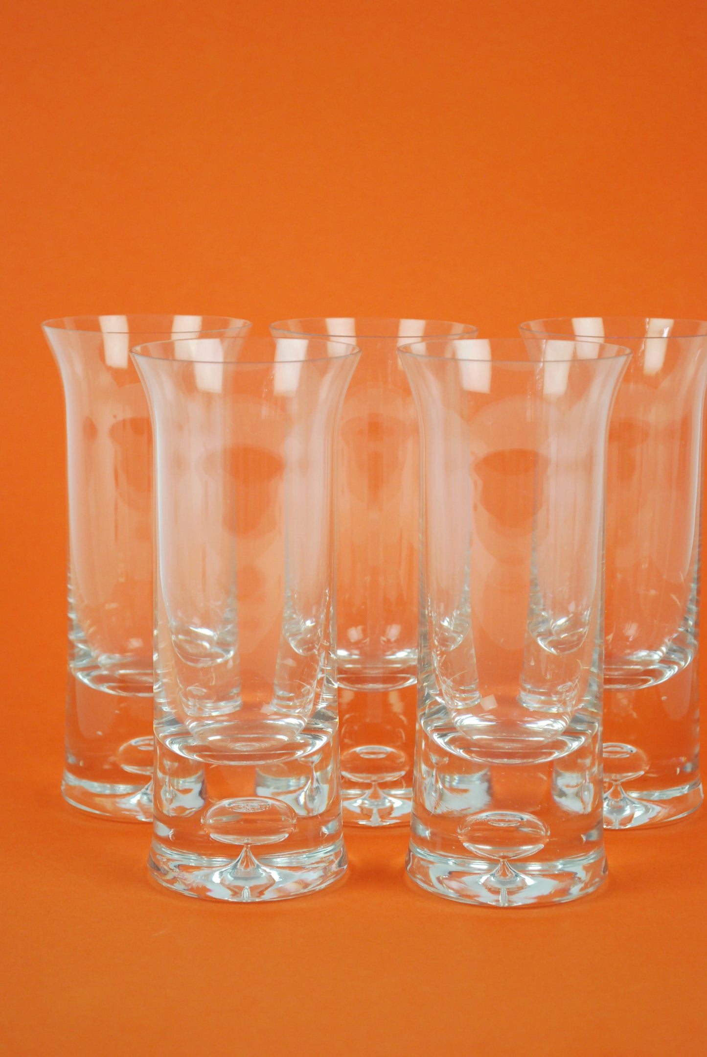 five longdrink glasses