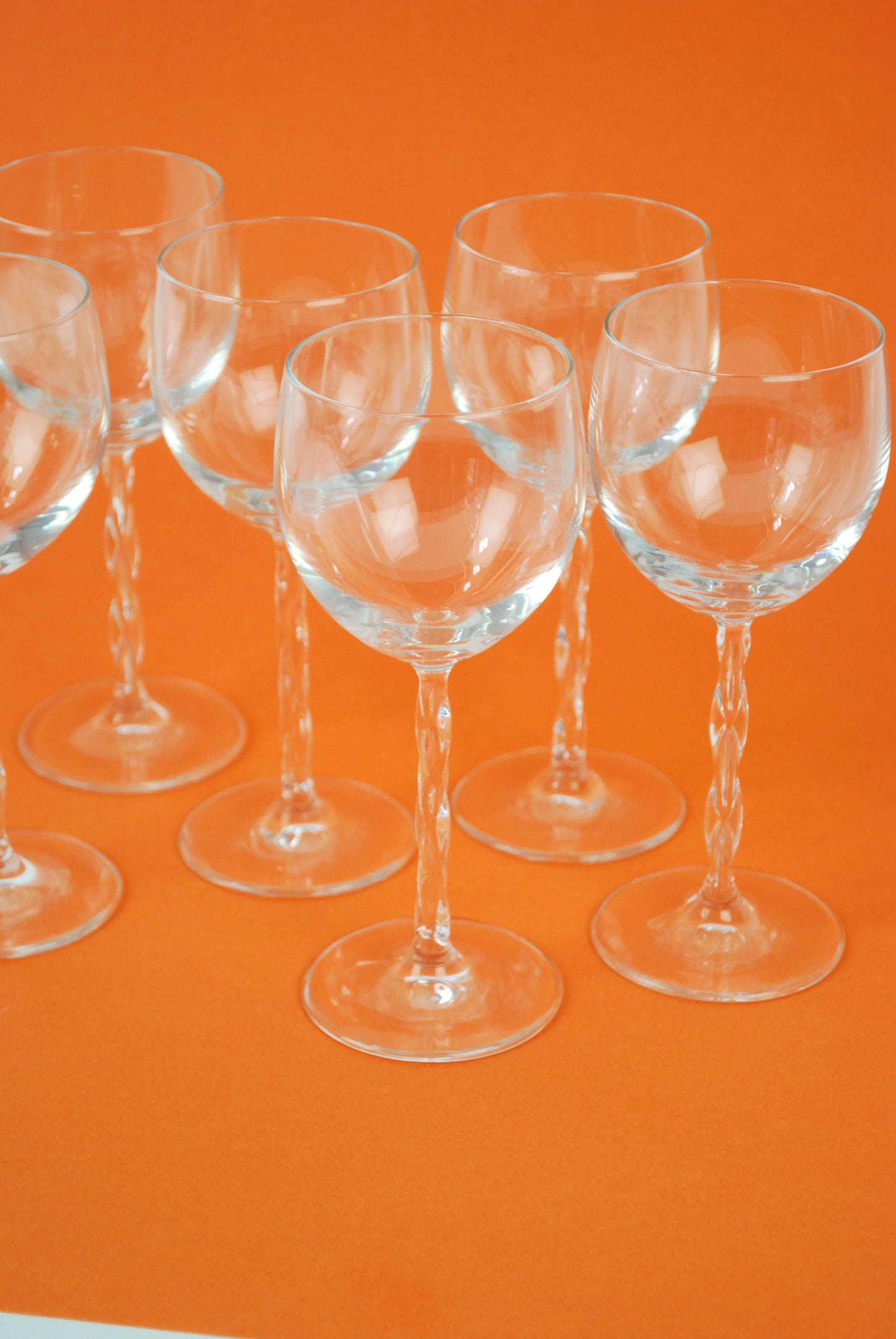 six wineglasses