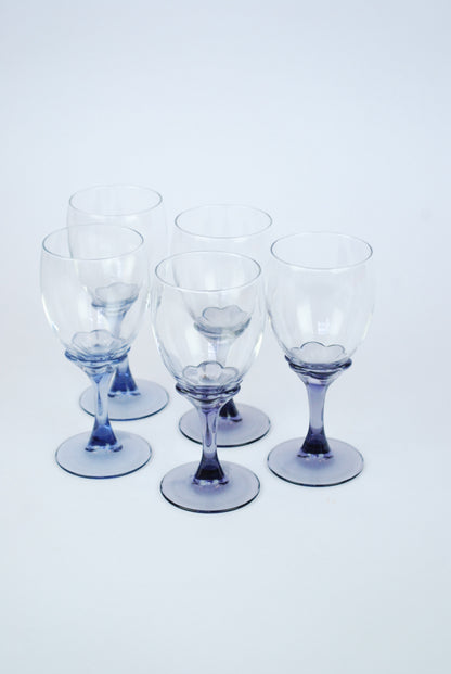 five wineglasses