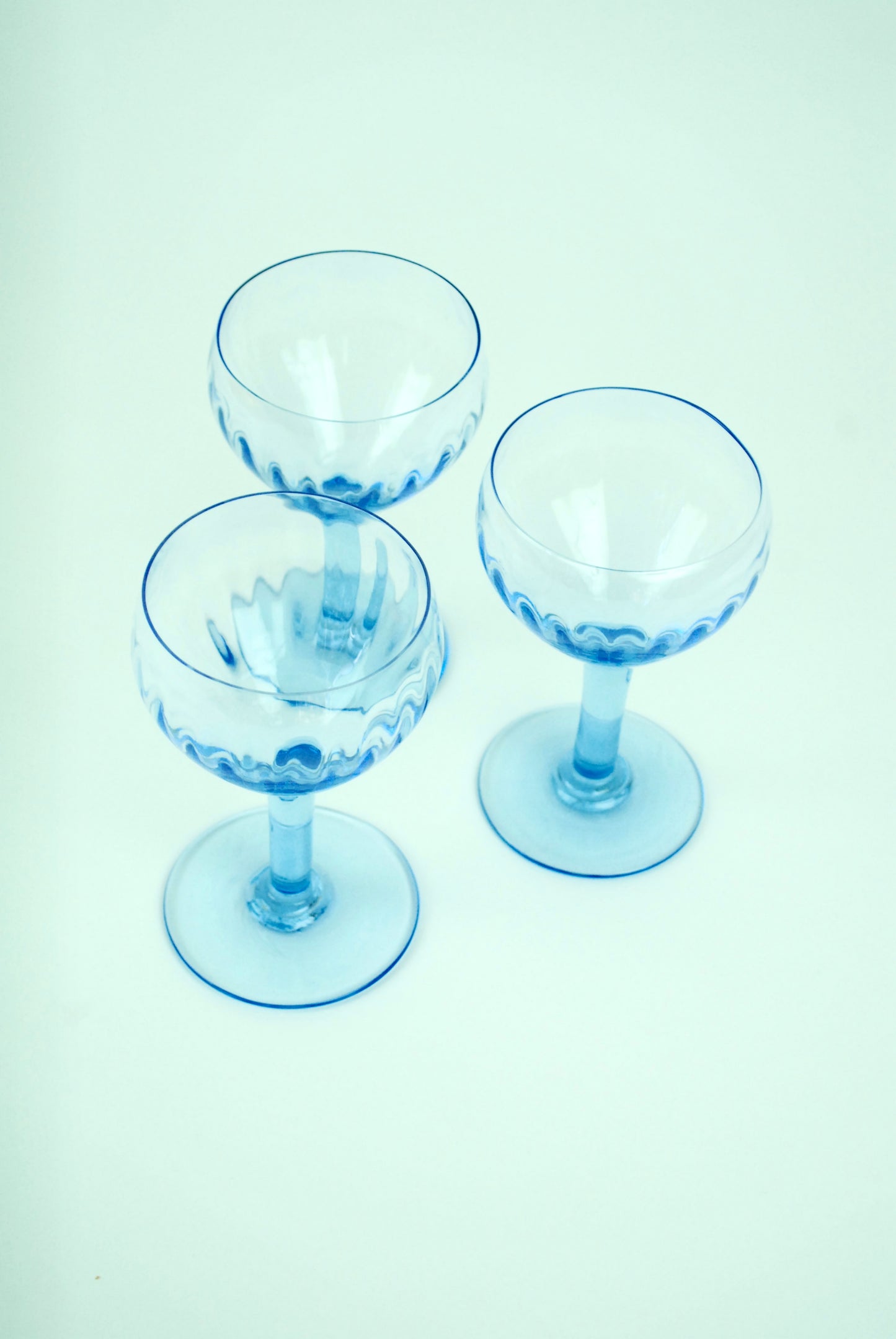 three wineglasses