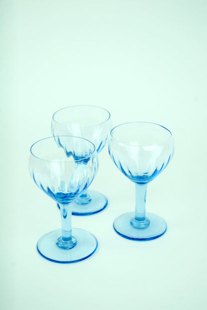 three wineglasses