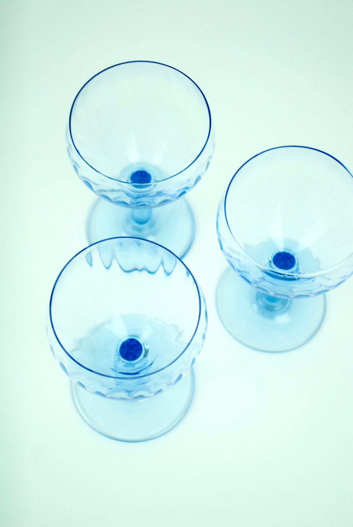 three wineglasses