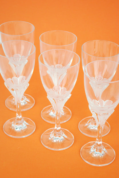 six wineglasses