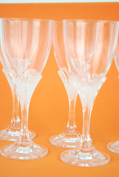 six wineglasses