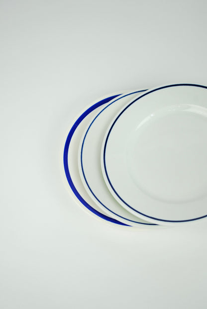 set of three white plates