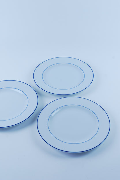 three white plates