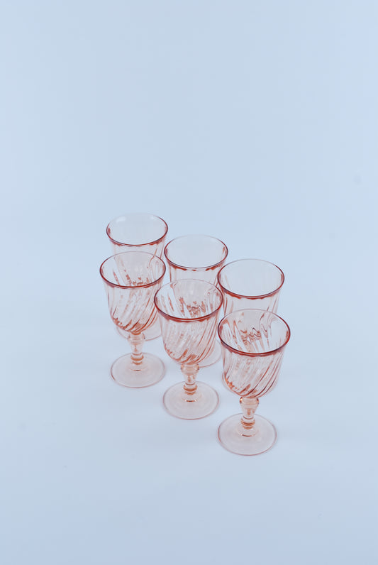 six 'white' wineglasses