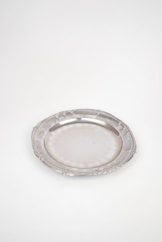 round silver dish