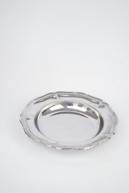 round silver dish