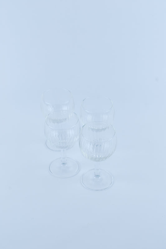 four wineglasses