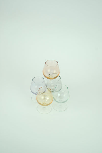 five liquor glasses