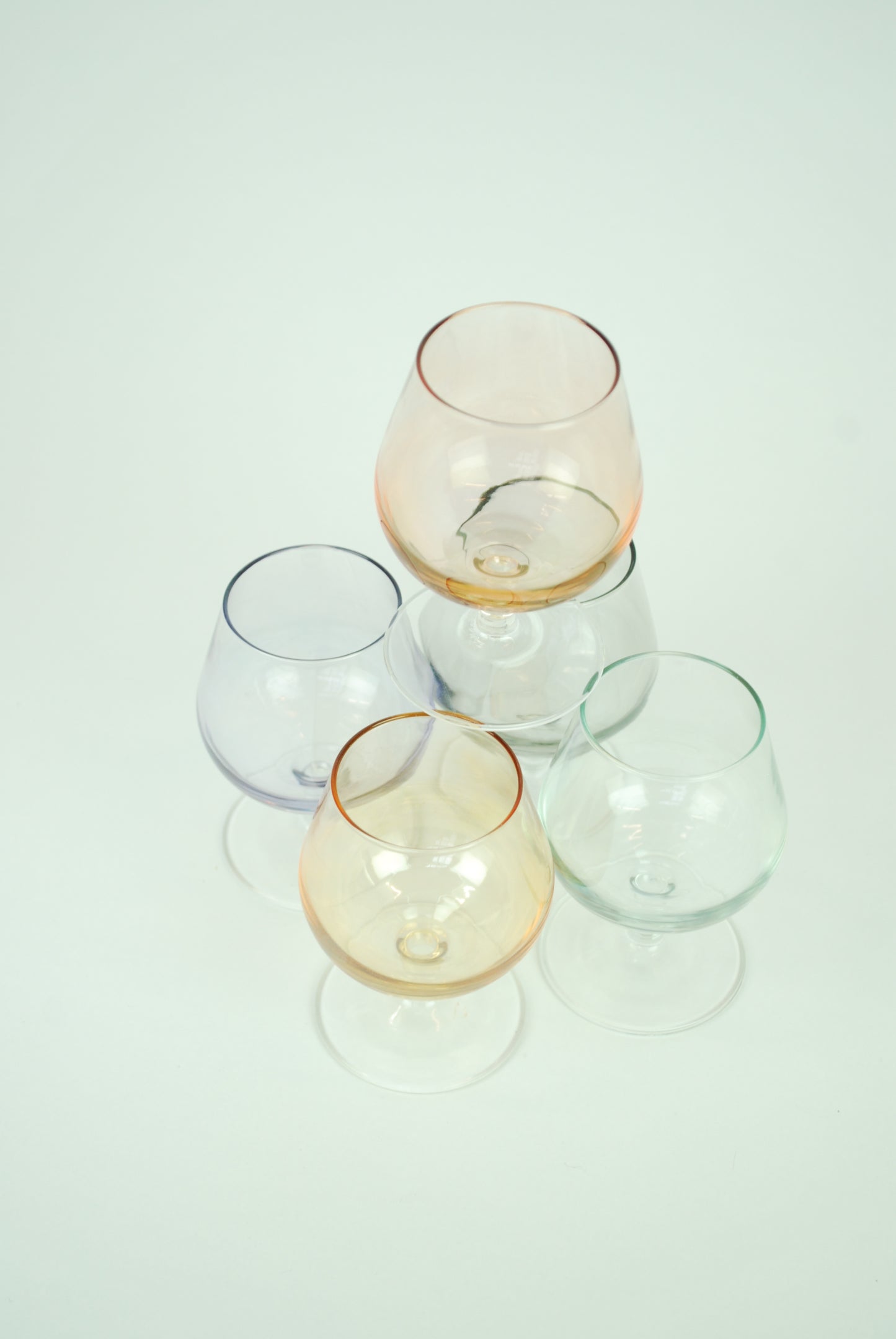 five liquor glasses