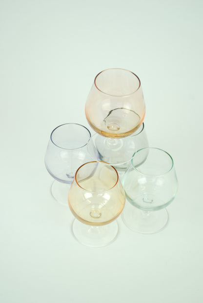 five liquor glasses