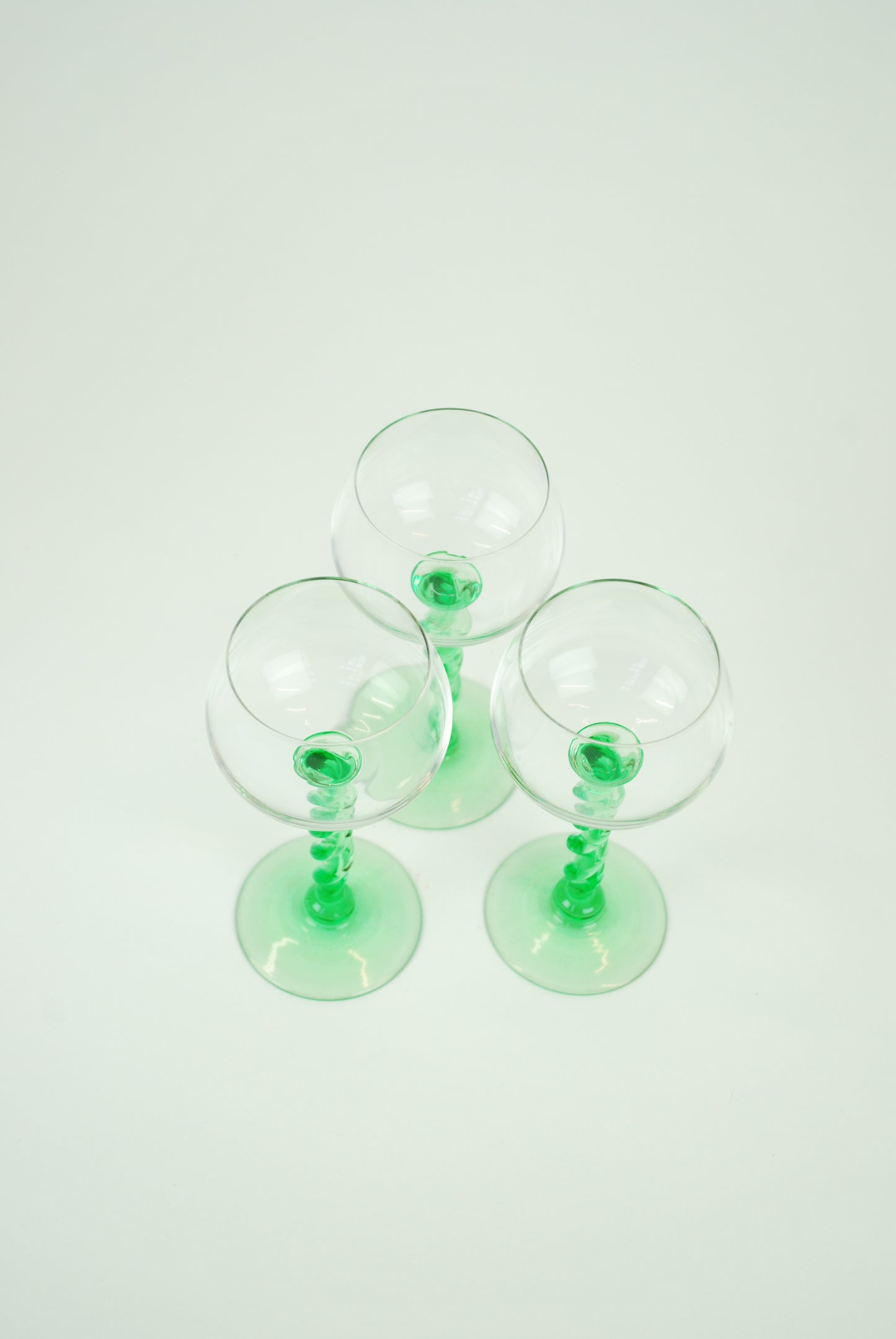 three wineglasses