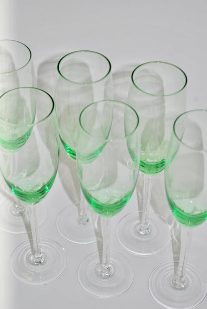 six green flutes