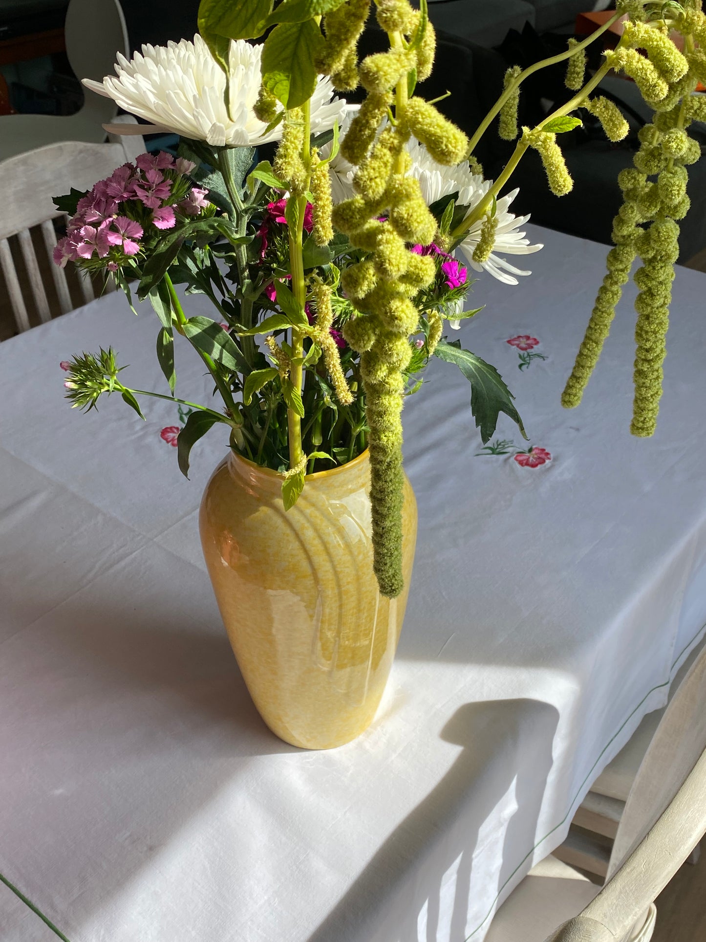 yellow vase