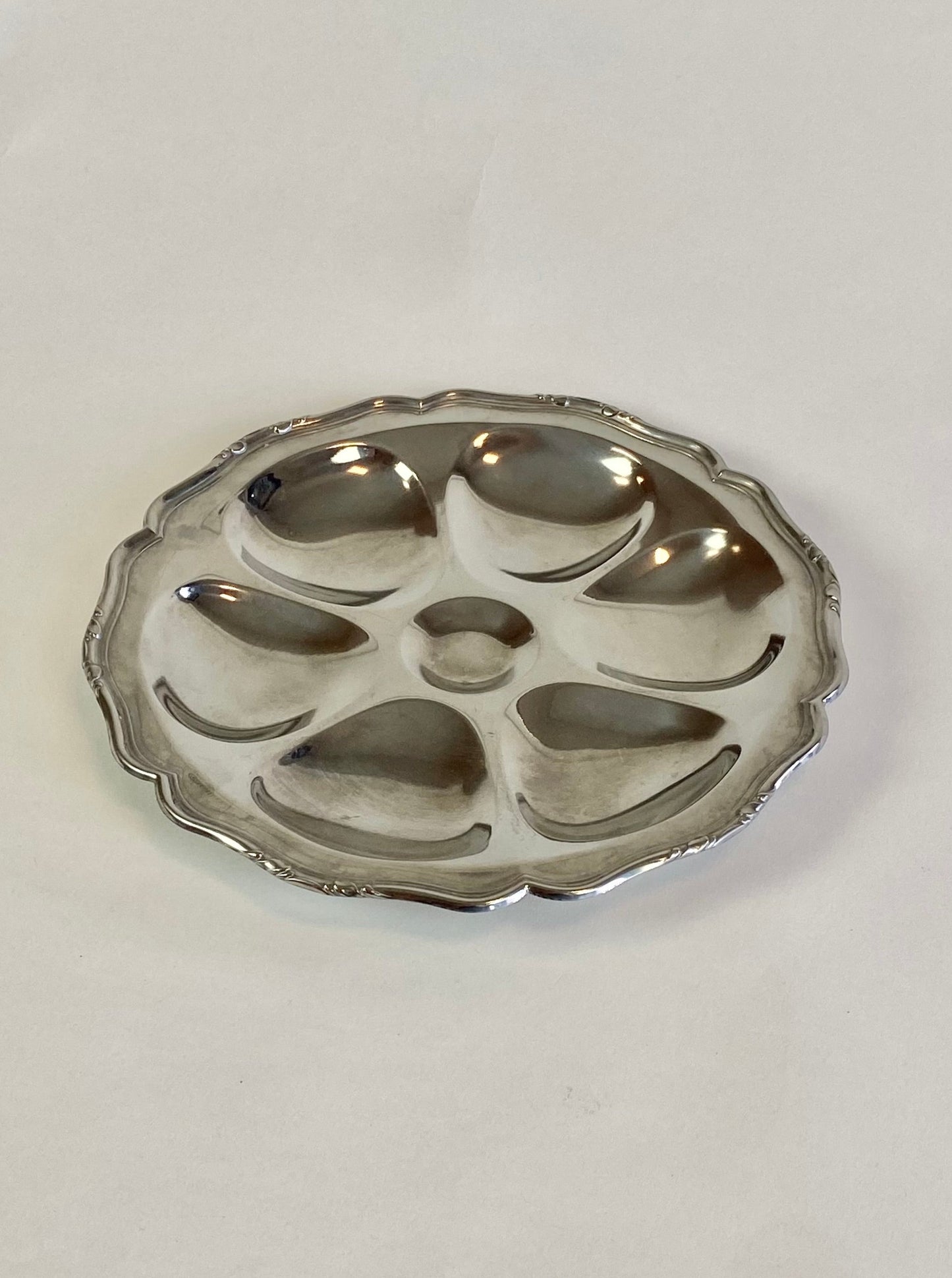 Silver oyster plate