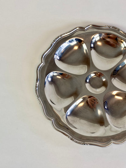 Silver oyster plate