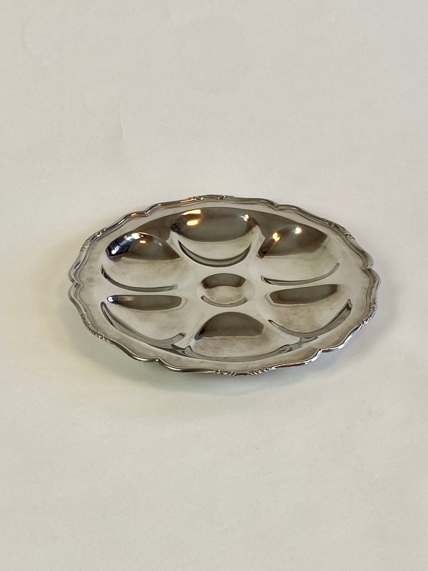 Silver oyster plate