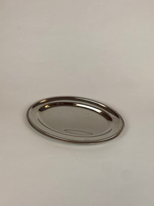 Silver oval dish